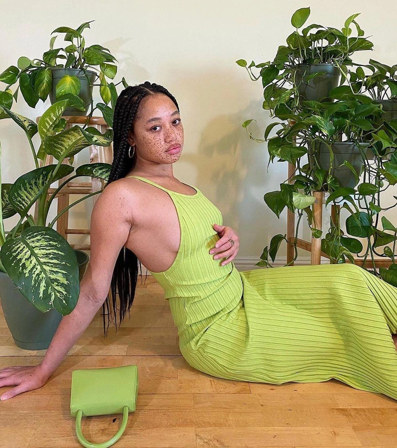 shopbop.com's Posts | Wearing: Simon Miller Rib Matomi Dress In Algae