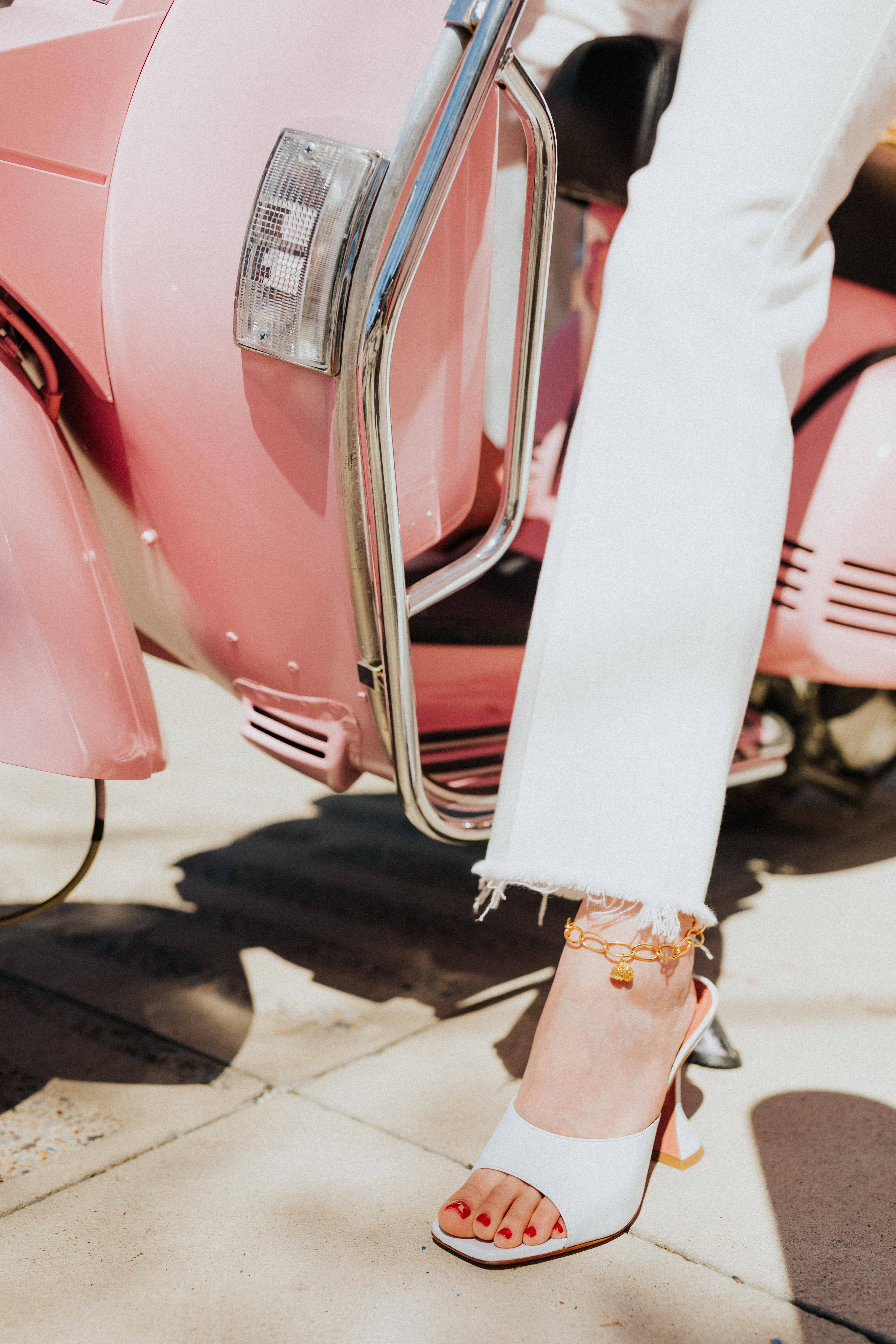 AMINA MUADDI Lupita Slipper 70 Nappa Leather Sandals In White