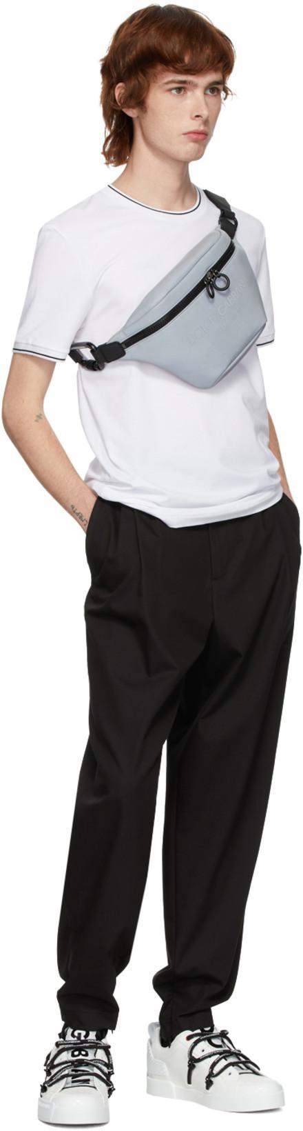 DOLCE & GABBANA Portofino Sneaker In Calfskin And White Paint