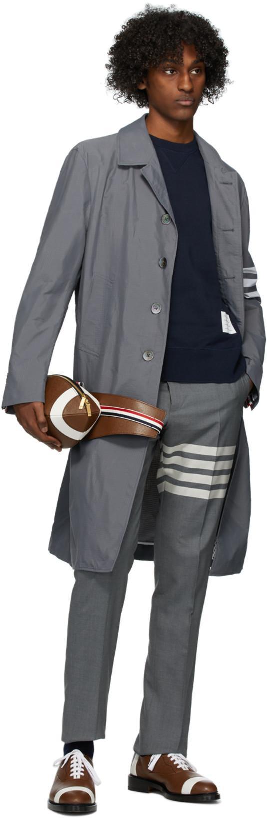 THOM BROWNE Classic 4-bar Sweatshirt In Blue