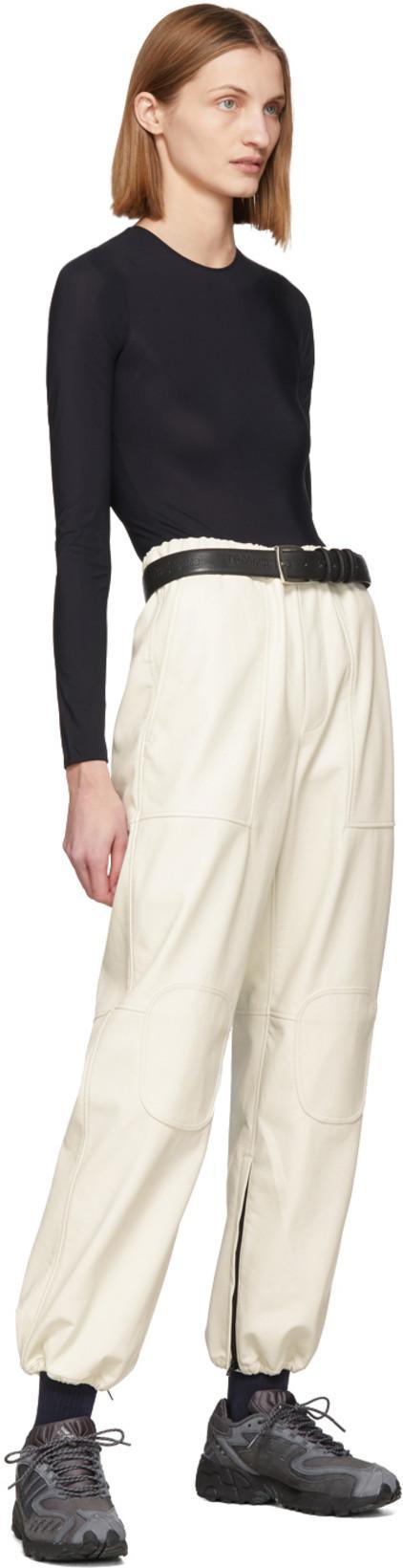 MAISON MARGIELA Black Stretch Long Sleeves Body-suit In Polyamide Blend Woman