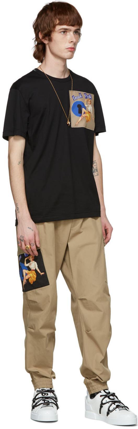 DOLCE & GABBANA Portofino Sneaker In Calfskin And White Paint