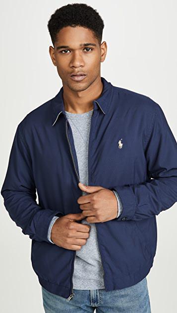 POLO RALPH LAUREN Cotton Gabardine Bomber Jacket In Blue
