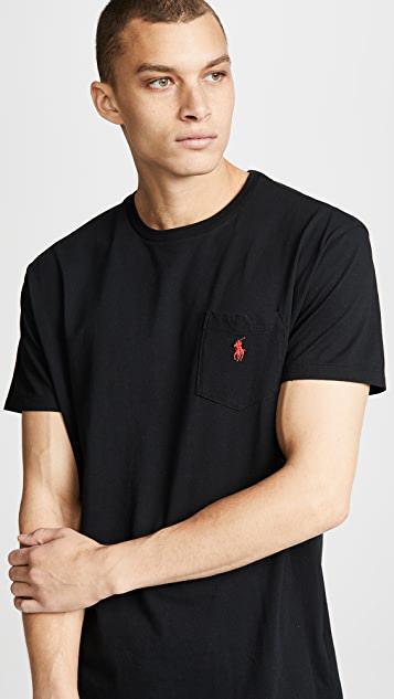 POLO RALPH LAUREN Black Cotton T-shirt With Logo