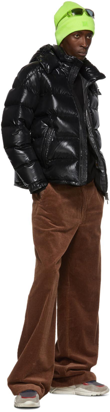 MONCLER Men Detachable Hood Padded Down Jacket In Black