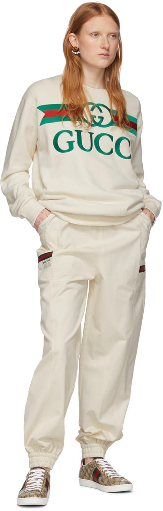 GUCCI Ace Gg Supreme Bee-print Monogrammed Sneakers In Beige