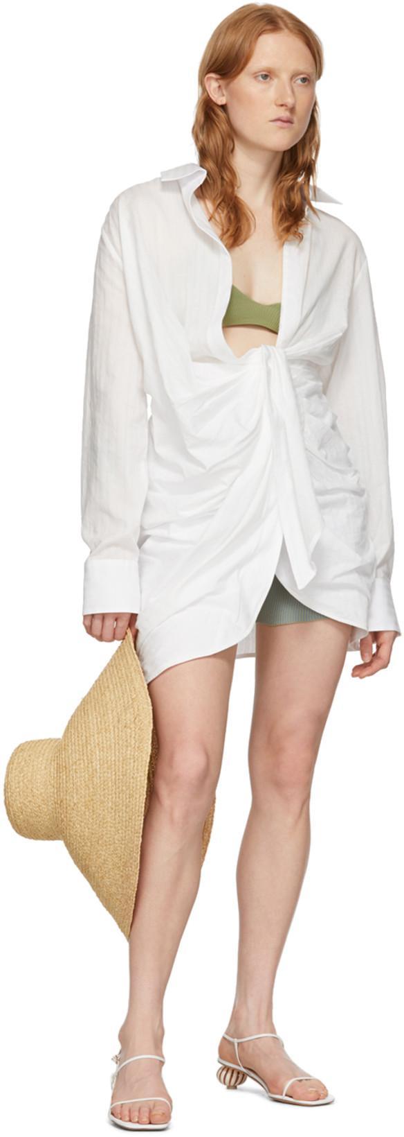 JACQUEMUS La Robe Bahia Mini Dress In White