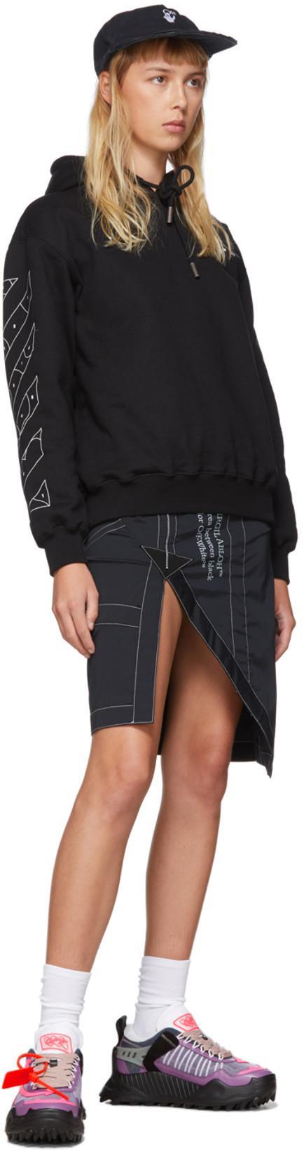 OFF-WHITE Green Brush Stroke Plisse Skirt