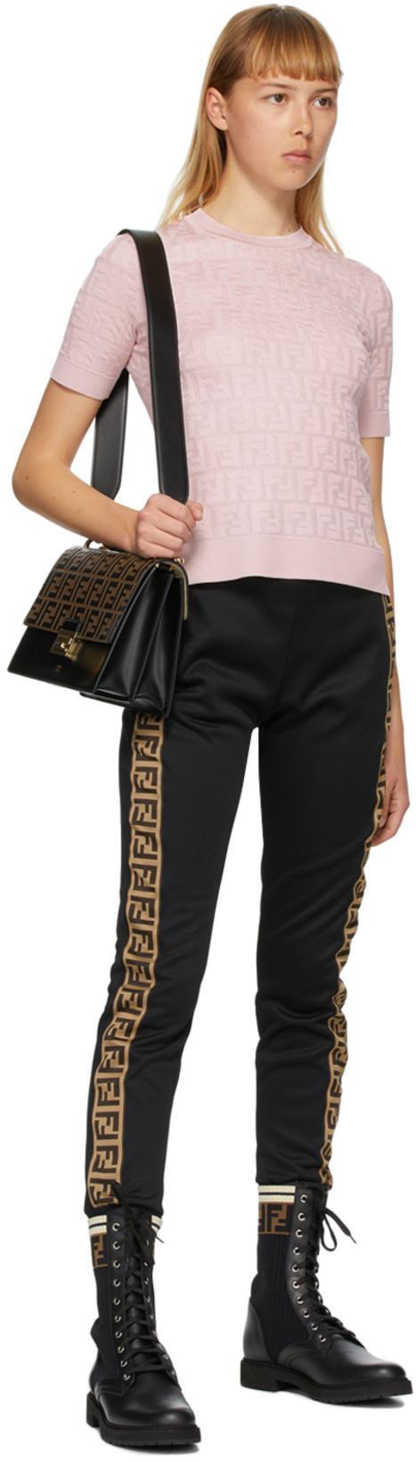 FENDI Rockoko Chelsea Sock Combat Boot In Black