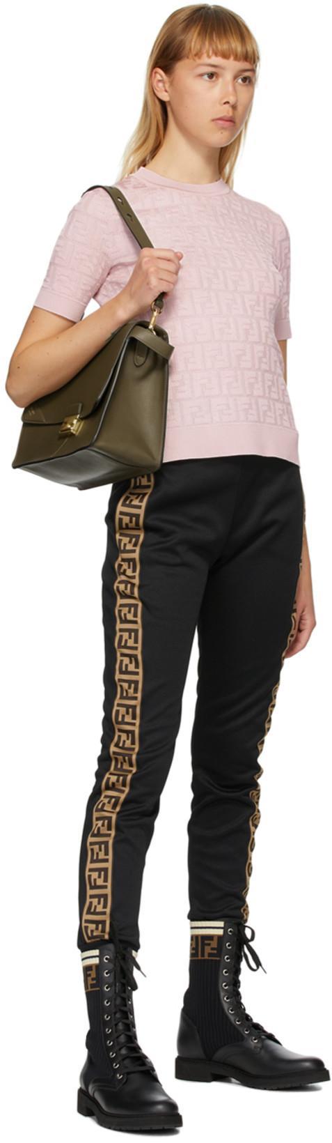 FENDI Rockoko Chelsea Sock Combat Boot In Black