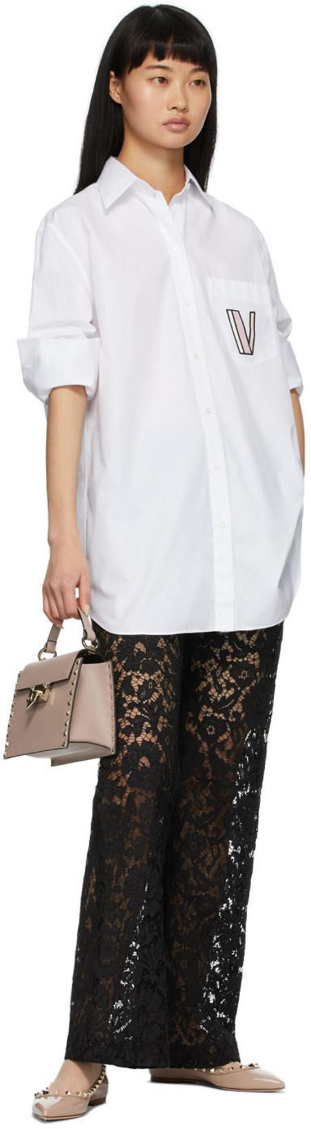 VALENTINO GARAVANI Valentino Pointed Toe Flat Shoes With Gold-tone Rockstuds In Pink