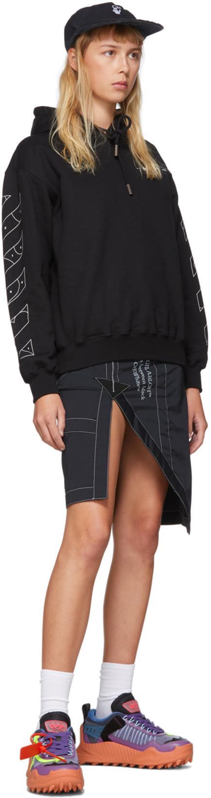 OFF-WHITE Green Brush Stroke Plisse Skirt