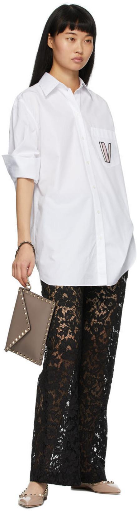 VALENTINO GARAVANI Valentino Pointed Toe Flat Shoes With Gold-tone Rockstuds In Pink