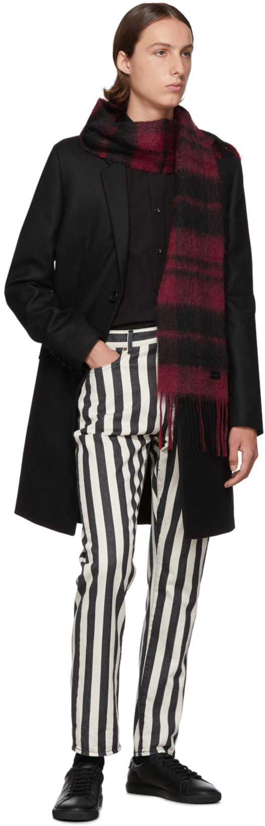 SAINT LAURENT Andy Black Leather Sneakers