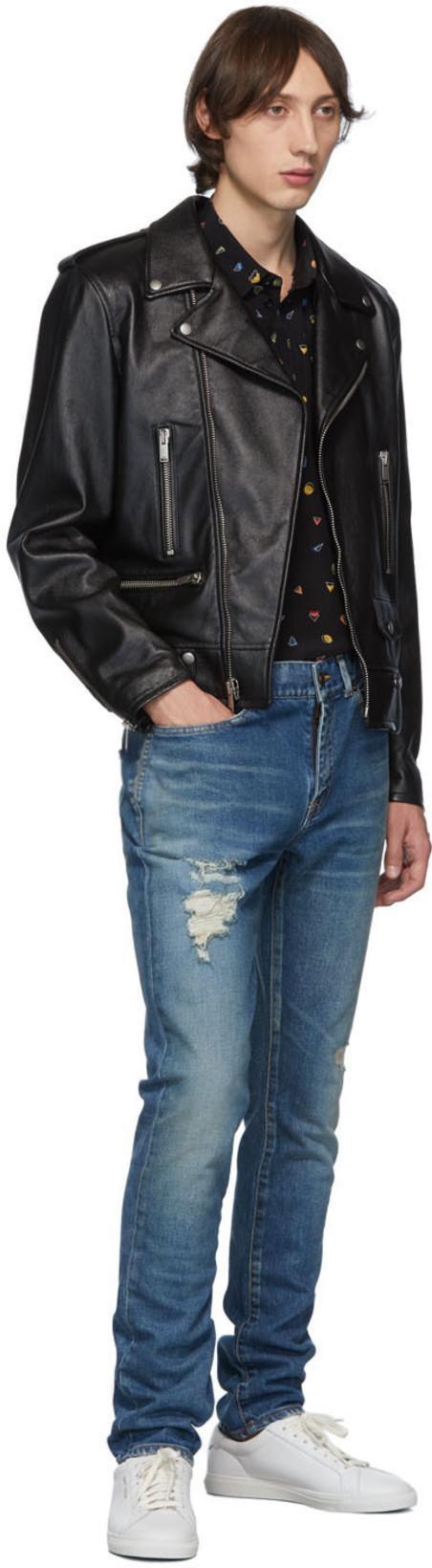 SAINT LAURENT Gym Low Logo-print Leather Sneakers In White