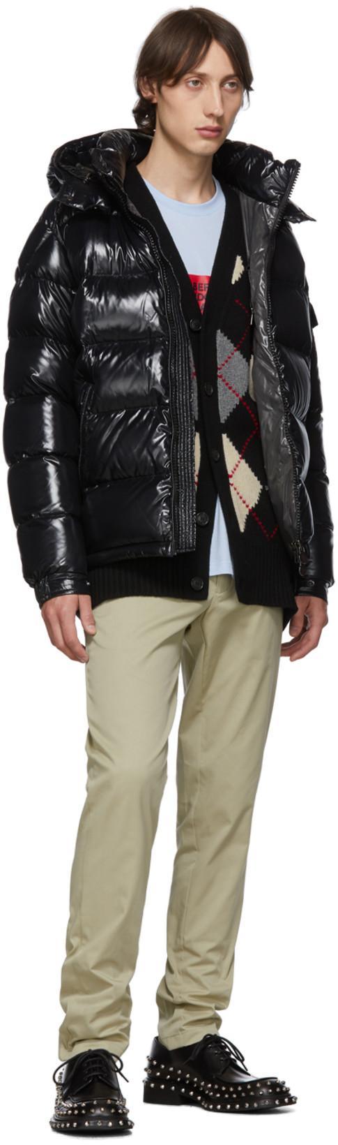 MONCLER Men Detachable Hood Padded Down Jacket In Black