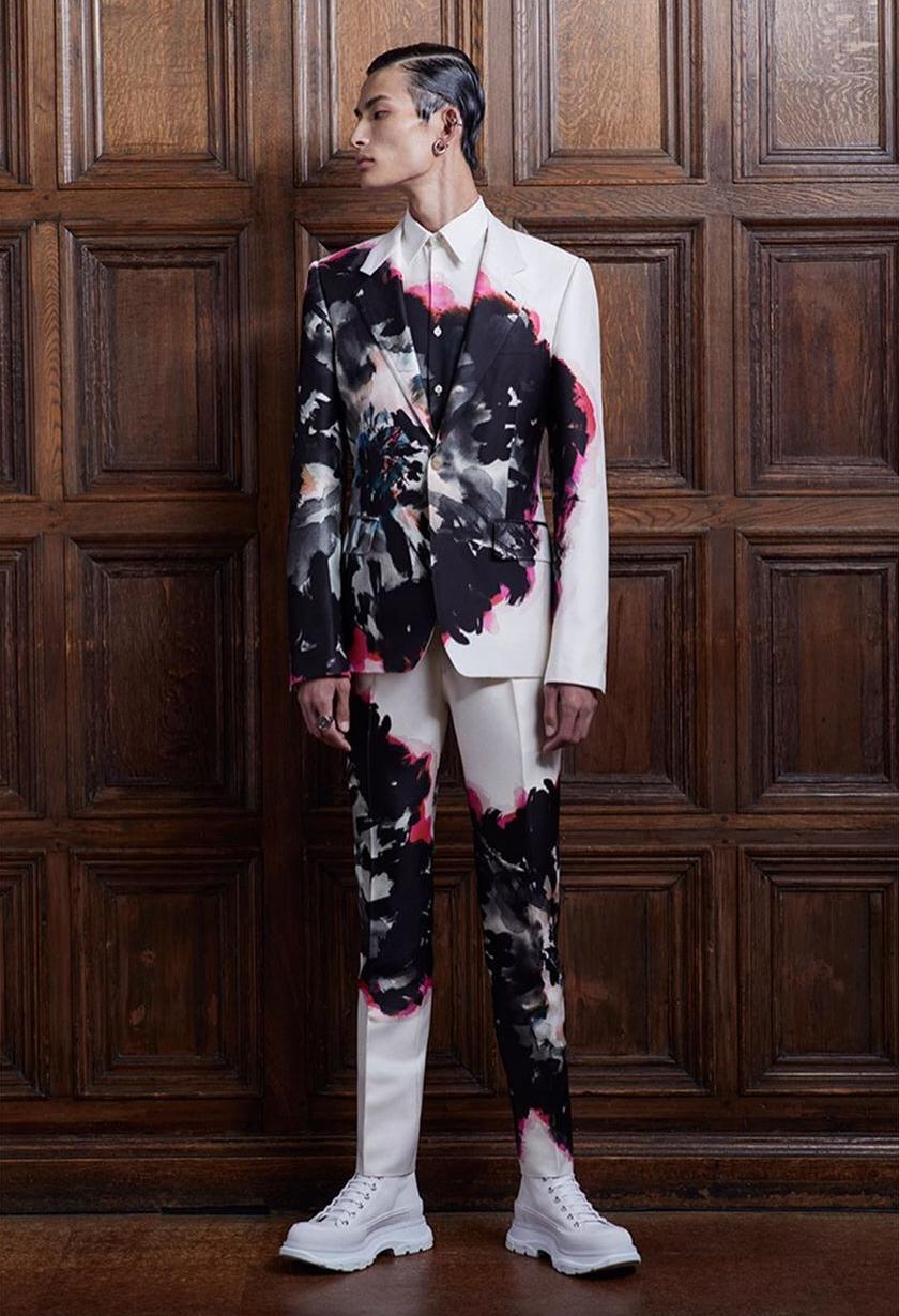 ALEXANDER MCQUEEN White Canvas Tread Slick Sneakers