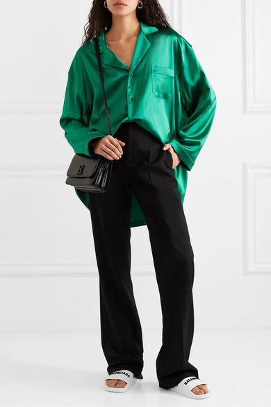 BALENCIAGA 10mm Rubber Slide Sandals In White