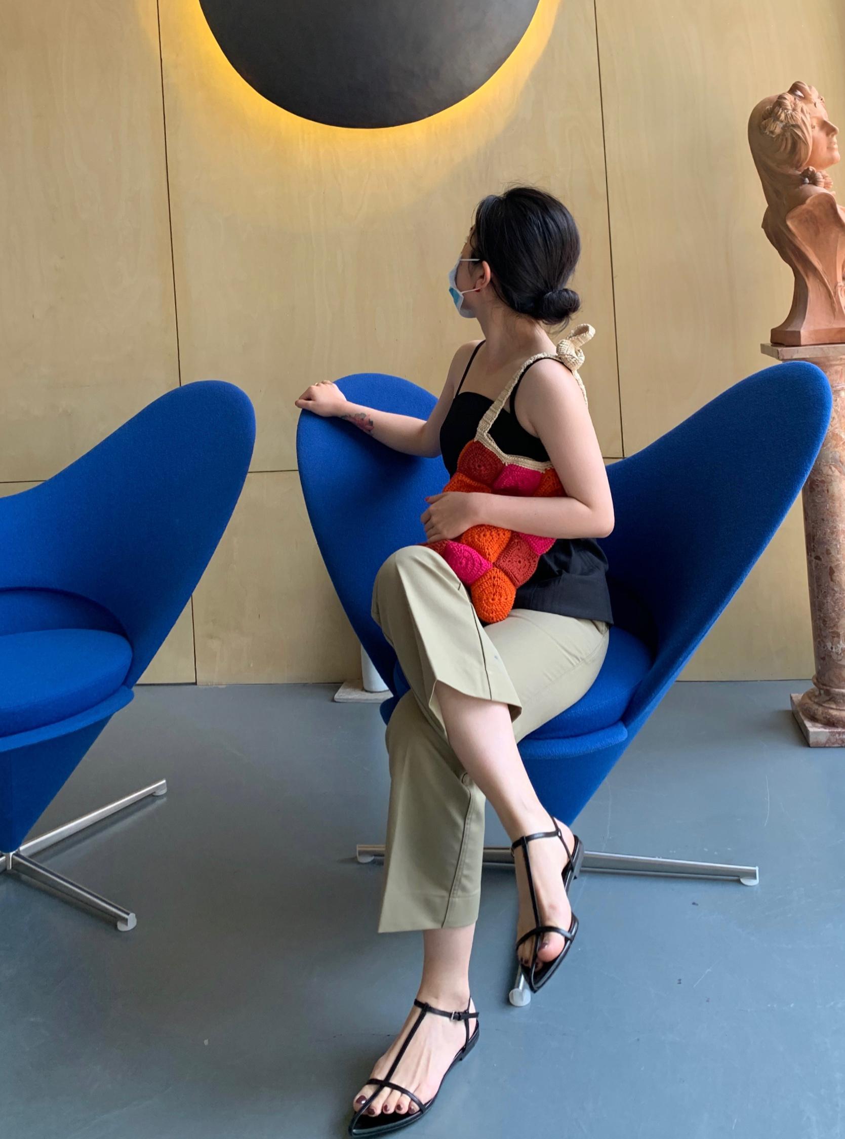 JIL SANDER Leather Sandals Flat Sole Pointed Toe In Black