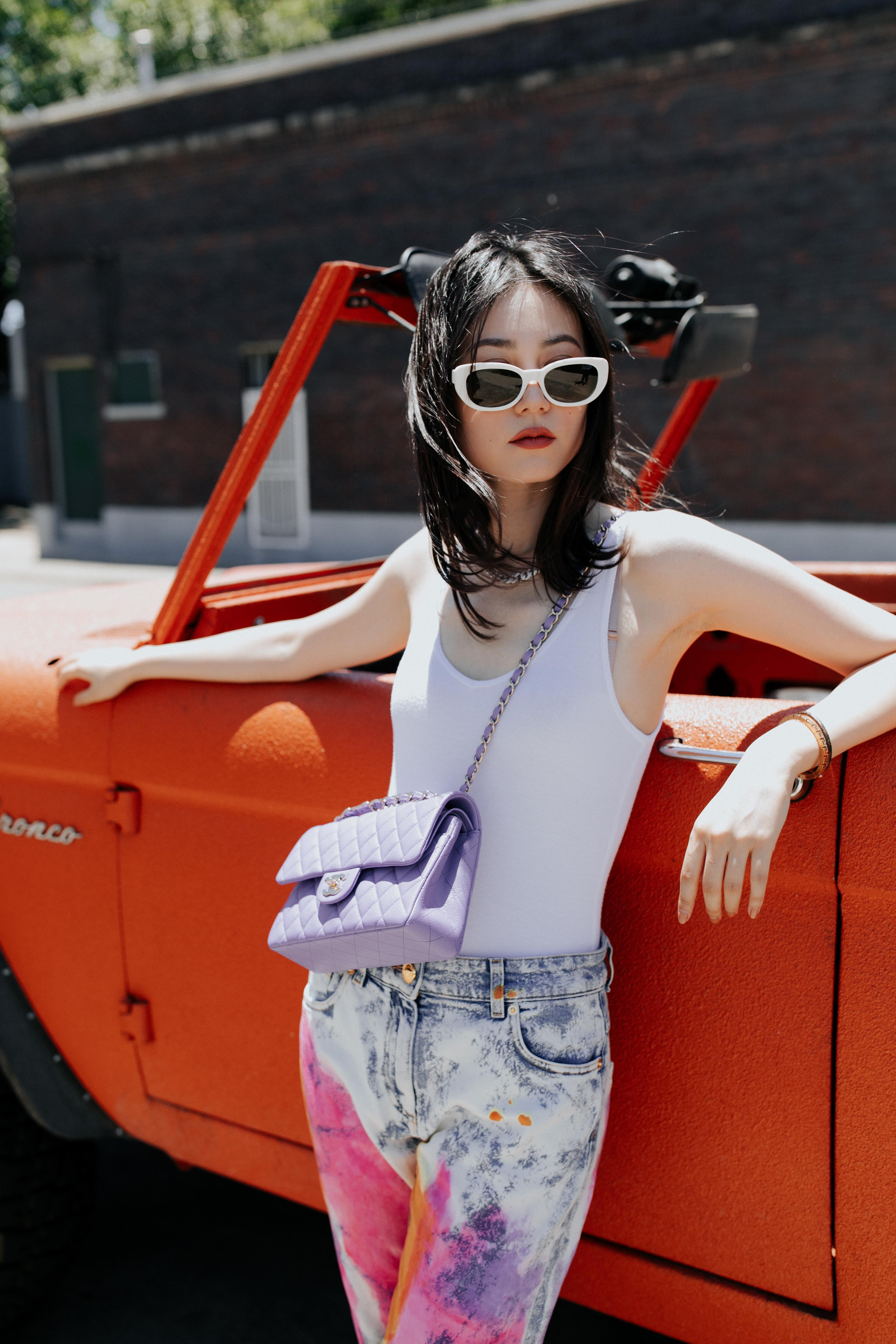 SAINT LAURENT Cat-eye Shaped Sunglasses In White