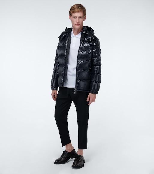 MONCLER Men Detachable Hood Padded Down Jacket In Black