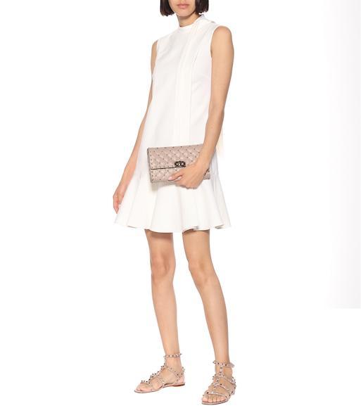 VALENTINO GARAVANI Rockstud Ankle Strap Flat Sandal In Pink