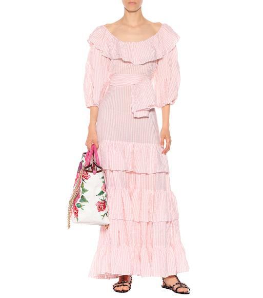 VALENTINO GARAVANI Rockstud Rubber Sandals Ankle Strap Design In Black