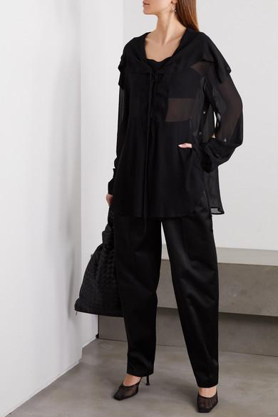 COMMANDO Double Take Lace-paneled Stretch Bandeau Bra In Black