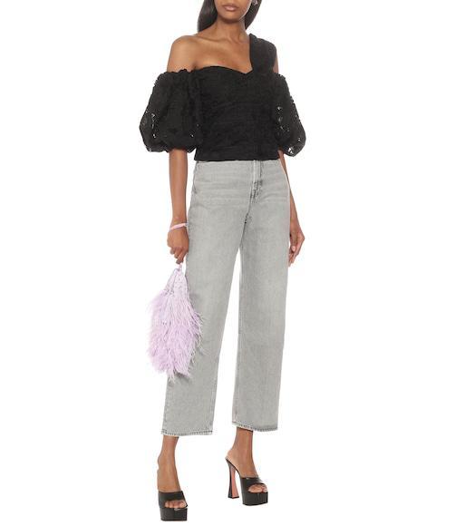 AMINA MUADDI Dalida Patent Leather Platform Mules In Black