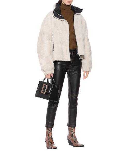 ACNE STUDIOS Braxton Snake-effect Leather Ankle Boots In Brown