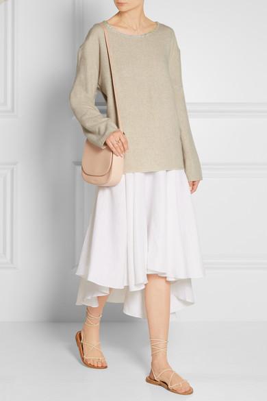 ANCIENT GREEK SANDALS Eleftheria Braided-leather Flat Sandals In Gold