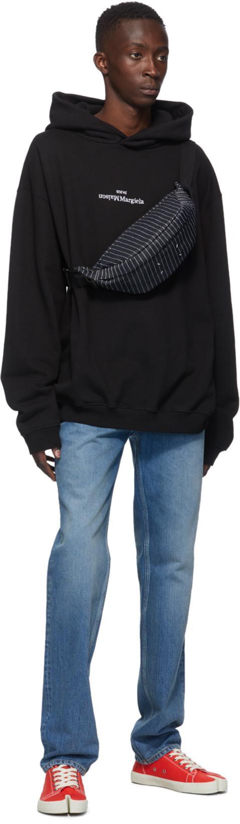 MAISON MARGIELA Black Cotton Hoodie