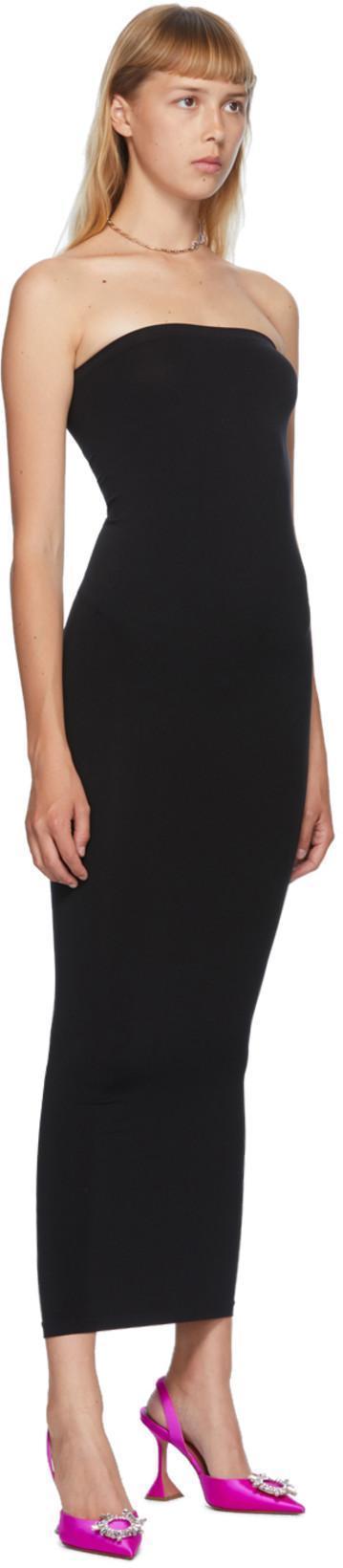 WOLFORD Fatal Cut Out Midi Dress In Black