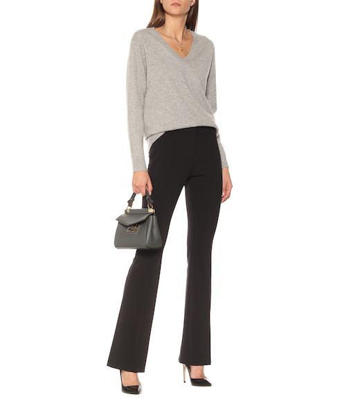 VERONICA BEARD Hibiscus Black Stretch-twill Trousers