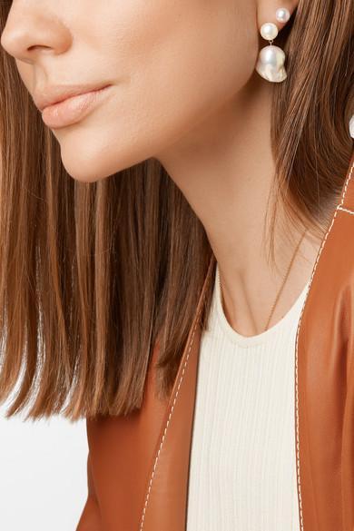 SOPHIE BILLE BRAHE Venus Murano 14-karat Gold, Pearl And Glass Earrings
