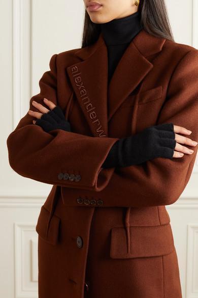 JOHNSTONS OF ELGIN Fingerless Cashmere Gloves In Black