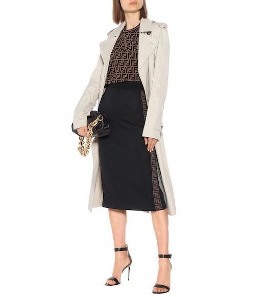 FENDI Women Brown T-shirt With Short Sleeves And All-over Ff Motiv In Cotton Woman In Black